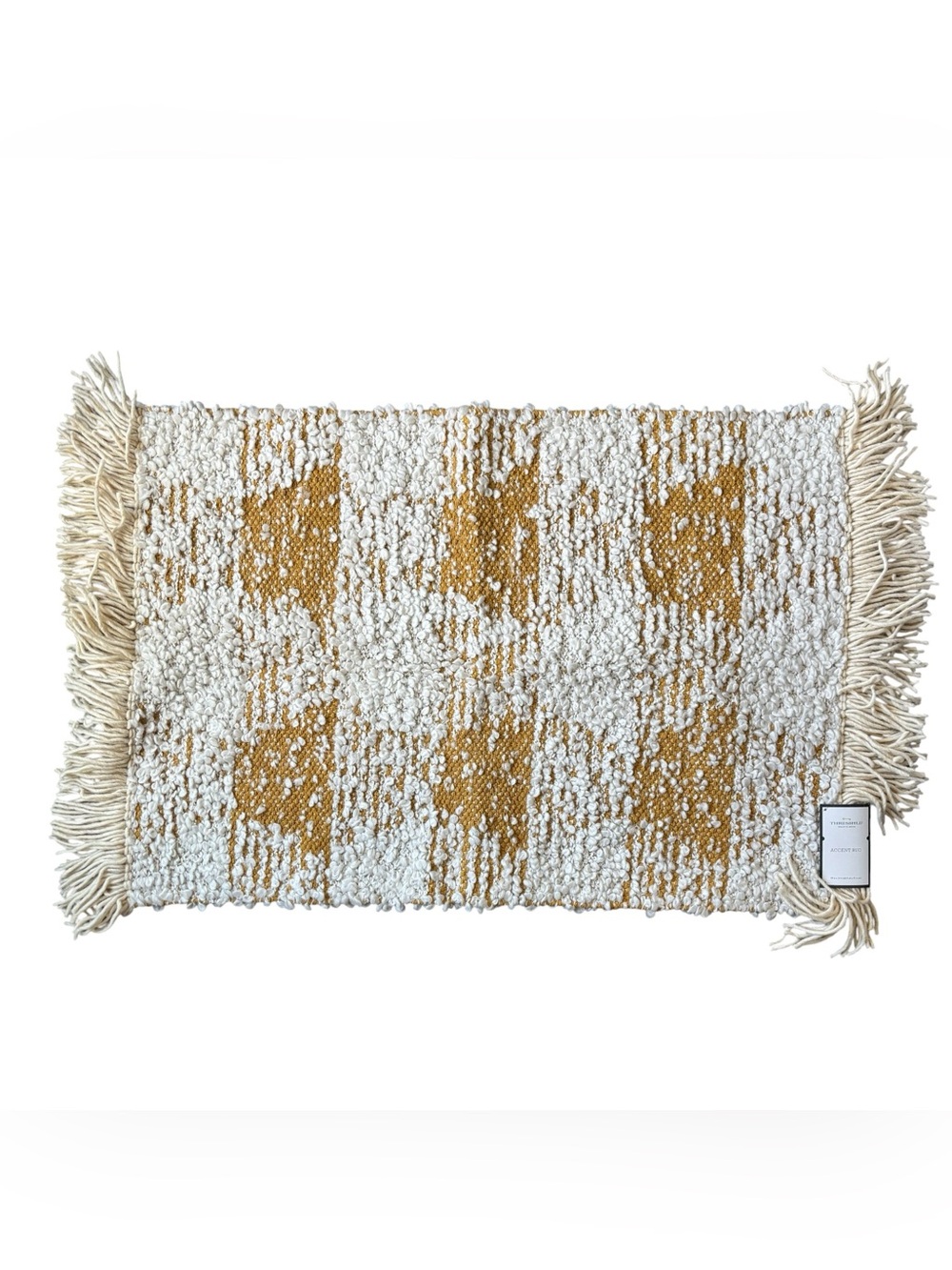 NEW Threshold Accent Rug Bohemian White/mustard 24”X 36”